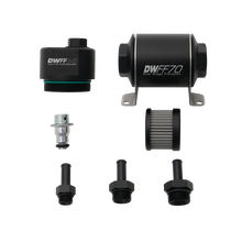 Load image into Gallery viewer, DeatschWerks DWFFR-X 70mm Billet Fuel Filter Regulator - 10 Micron with 3/8in Fittings