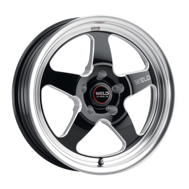 Weld Ventura Drag 15x10 / 5x120.65 / 7.27 BS / 78.1 HB - Gloss Black Milled - Non-BL Wheel