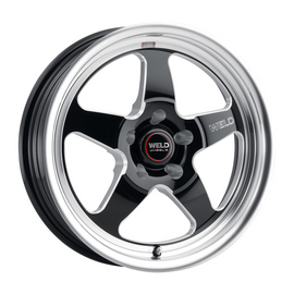 Weld Ventura Drag 15x10 / 5x120.65 / 7.27 BS / 78.1 HB - Gloss Black Milled - Non-BL Wheel