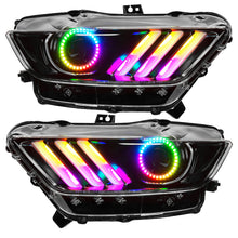 Load image into Gallery viewer, Oracle 15-17 Ford Mustang Dynamic RGB+A Pre-Assembled Headlights - Black Edition - NO RETURNS