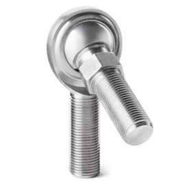 QA1 G Series 2-Pc Rod End - Male/Left Hand - .5in Bore x 1/2-20 w/Stud - Stainless Steel w/PTFE