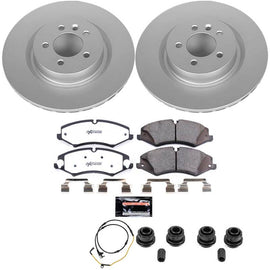 Power Stop 2017 Land Rover Discovery Front Z36 Coated Truck & Tow Brake Kit
