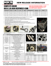 Load image into Gallery viewer, HKS COMPLETE ENGINE RB26 2.8L HR V-CAM - Nissan GTR R34