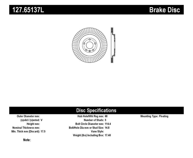 StopTech Slotted & Drilled Sport Brake Rotor