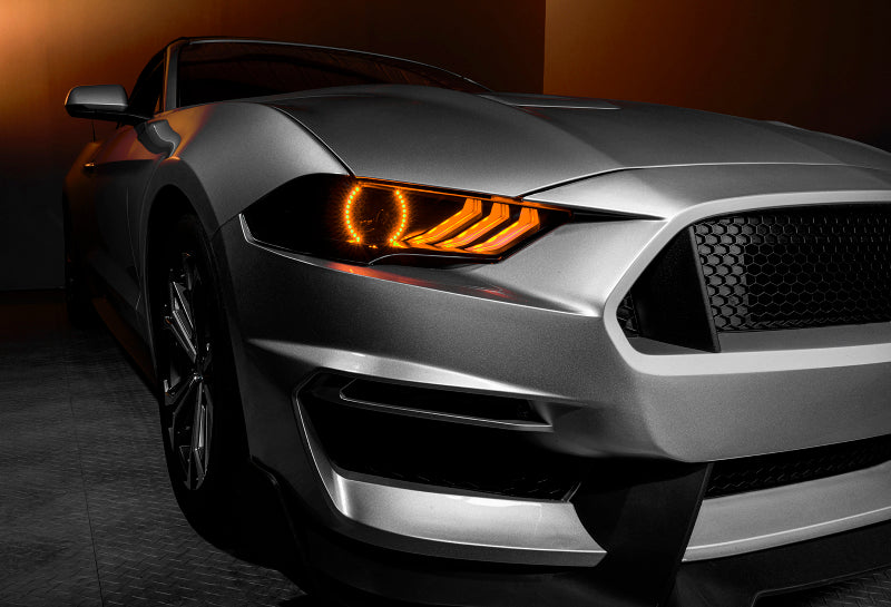 Oracle Lighting 18-23 Ford Mustang Dynamic ColorSHIFT LED Headlights - Black Series NO RETURNS