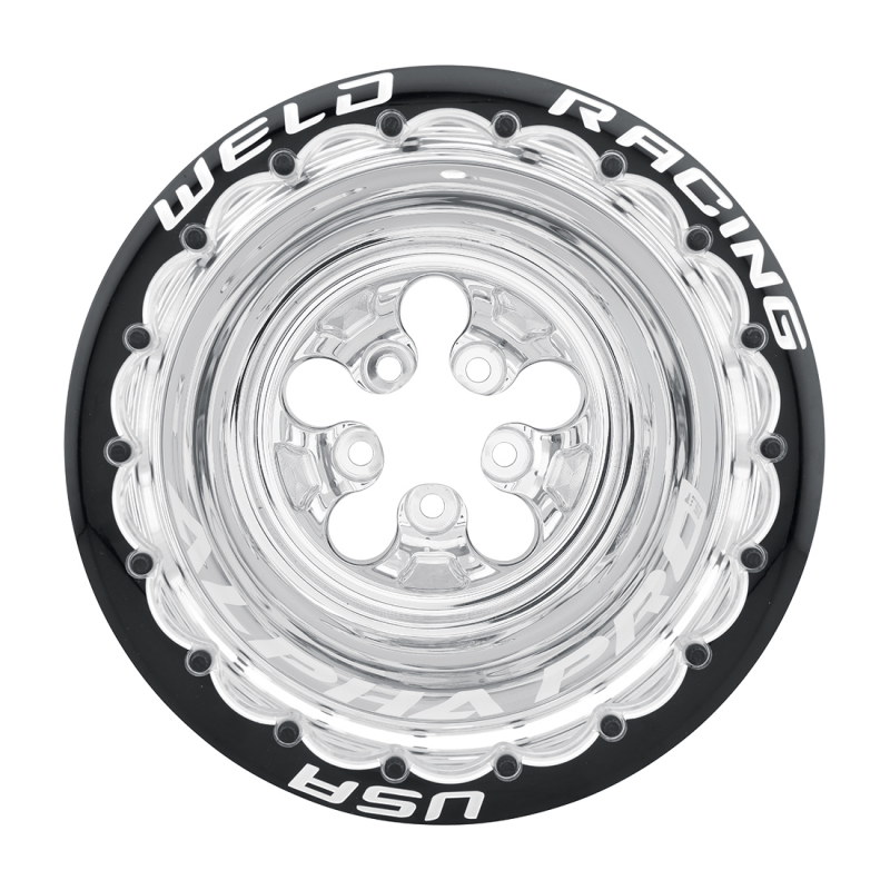 Weld Alpha Pro 15x13 / 5x4.75 BP / 1in BS Polished Wheel - Polished Double Beadlock MT