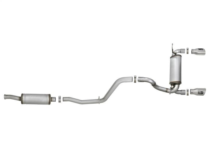 aFe Rebel Series 2.5in 409 SS Cat-Back Exhaust w/ Polished Tips 2018+ Jeep Wrangler (JL) V6 3.6L