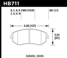 Load image into Gallery viewer, Hawk 13 Subaru BRZ/13 Legacy 2.5i / 13 Scion FR-S DTC-60 Front Race Brake Pads