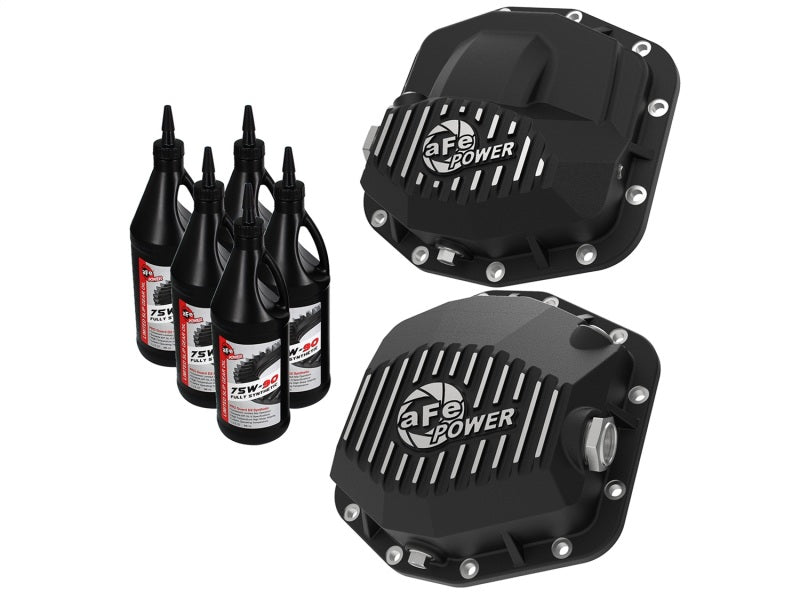 aFe Pro Series Front and Rear Diff Cover Kit w/ Oil 2018+ Jeep Wrangler (JL) V6 3.6L (Dana M220)