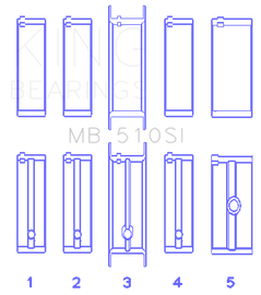 King Engine Bearings Chrysler 360 Main Bearing Set
