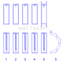 Load image into Gallery viewer, King Engine Bearings Ford 302cid Coyote Coated (Size .026) Crankshaft Main Bearings (Set of 5)