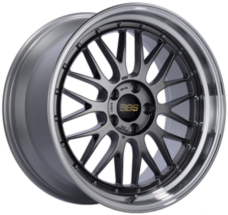 BBS LM 19x8.5 5x114.3 ET43 PFS Diamond Black Center Diamond-Cut Rim Wheel - PFS/Clip Req