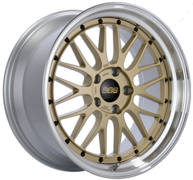 BBS LM 19x11 5x130 ET63 CB71.6 Diamond Gold Center Diamond Cut Lip Wheel