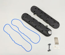 Load image into Gallery viewer, Granatelli 96-22 GM LS Standard Height Valve Cover w/Angled Coil Mount - Blk Wrinkle (Pair)