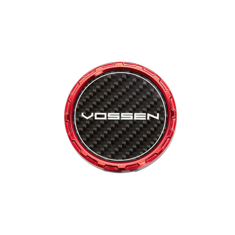 Vossen Classic Carbon Billet Sport Cap 2.0 - Small (VHF) - Transparent Red - Twill Weave (Gloss)