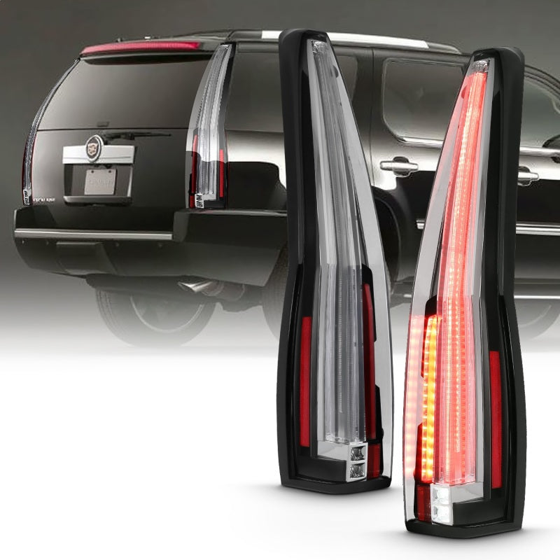 ANZO 2007-2014 Cadillac Escalade Led Taillights Red/Clear