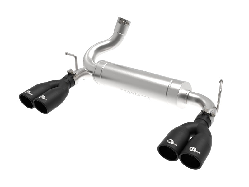 aFe Vulcan Series 2.5in 304 SS Axle-Back Exhaust Black 07-18 Jeep Wrangler (JK) V6-3.6/3.8L