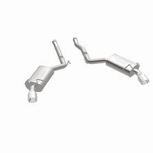 Load image into Gallery viewer, MagnaFlow Axle-Back Stainless Dual Split 4in Polished Tips 10-15 Chevrolet Camaro Convert. 3.6L V6