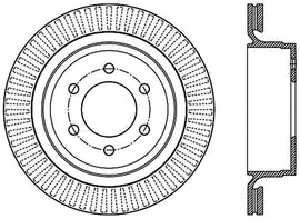 StopTech 12-14 Ford F-150 w/ 6 Lug Rear Left Slotted Sport Cryo Brake Rotor