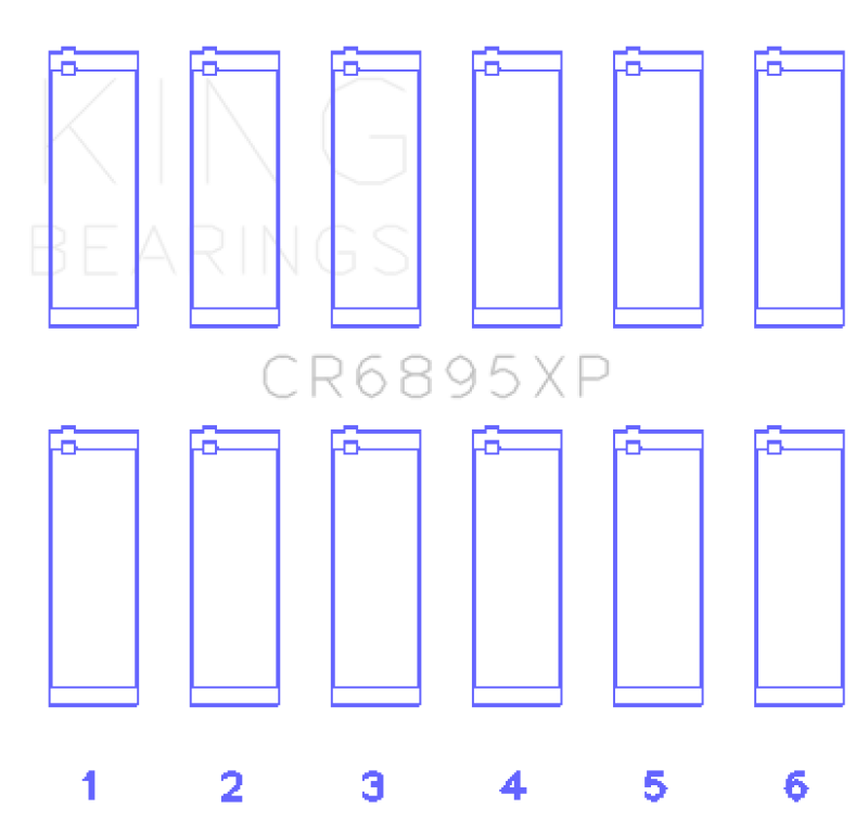 King Engine Bearings Ford Ecoboost 3.5L V6 (Size STDX) Tri Metal Connecting Rod Bearing Set