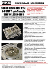 Load image into Gallery viewer, HKS SHORT BLOCK G16E 1.75L HC-TT S3 CLOSED-D