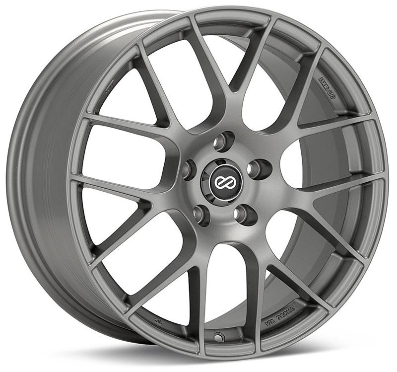 Enkei Raijin 19x8.5 38mm Offset 5x120 Bolt Pattern 72.6 Hub Bore Titanium Gray Wheel *Min Qty 60*