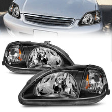 Load image into Gallery viewer, ANZO 1999-2000 Honda Civic Crystal Headlights Black