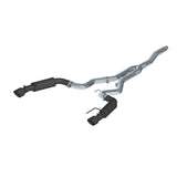 MBRP 15-19 Ford Mustang EcoBoost 2.3L Black 3in Cat Back Dual Split Rear Exit (Race Version)