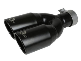 aFe MACH Force-Xp 409 Stainless Steel Clamp-on Exhaust Tip 2.5in Inlet 3.5in Outlet - Black