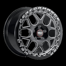 Weld Solana Beadlock 18x10 / 5x114.3 BP / ET28 / 78.1mm Bore - Gloss Black MIL DIA Wheel