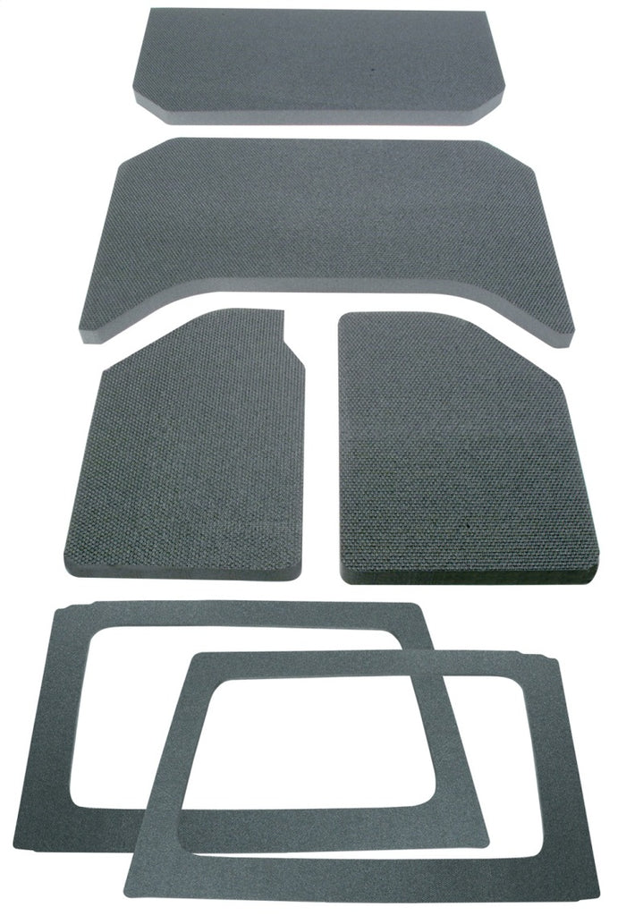 DEI 11-18 Jeep Wrangler JK 4-Door Boom Mat Complete Headliner Kit - 6 Piece - Gray