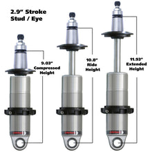 Load image into Gallery viewer, Ridetech Anodized HQ Coilover Shock Single Adjustable 2.9in Stroke / 2in Stud Mount - Single