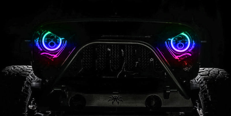 Oracle 7in High Powered LED Headlights - Black Bezel - ColorSHIFT - BC1 NO RETURNS