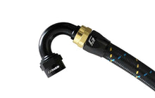 Load image into Gallery viewer, GReddy AN08 150 DEGREE HOSE END SWIVEL BLACK/GOLD ANODIZED