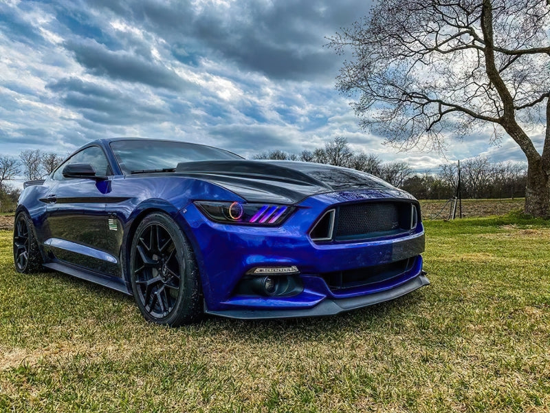 Oracle 15-17 Ford Mustang Dynamic RGB+A Pre-Assembled Headlights - Black Edition - NO RETURNS