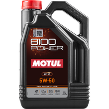 Load image into Gallery viewer, Motul 5L 8100 Power 5W50 Full Synthetic Engine Oil