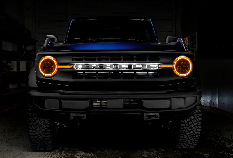 Oracle 21-22 Ford Bronco Headlight Halo Kit w/DRL Bar - Base Headlights -w/2.0 Controller NO RETURNS