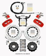 Load image into Gallery viewer, Wilwood AERO4 / MC4 Rear Kit 14.00 Drilled Red 15-23 Mustang w/Lines &amp; Cables