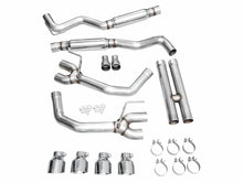 Load image into Gallery viewer, AWE 2024 Ford Mustang GT Fastback S650 RWD Track Edition Catback Exhaust w/ Quad Chrome Silver Tips