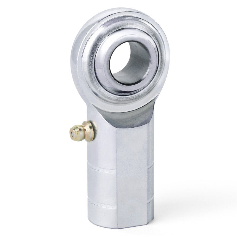 QA1 C Series 2-Pc Rod End - Female/Left Hand - 16mm Bore x M16x2.0 w/Zerk - Carbon Steel