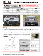 Load image into Gallery viewer, HKS SUPER TURBO MUFFLER TI BCNR33 RB26DETT