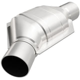 MagnaFlow Universal Catalytic Converter 2in Inlet/Outlet Angled Offset/Center Oval (California)