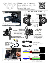 Load image into Gallery viewer, Oracle LED Fog Light Adapter Brackets for Steel Bumper Wrangler NO RETURNS