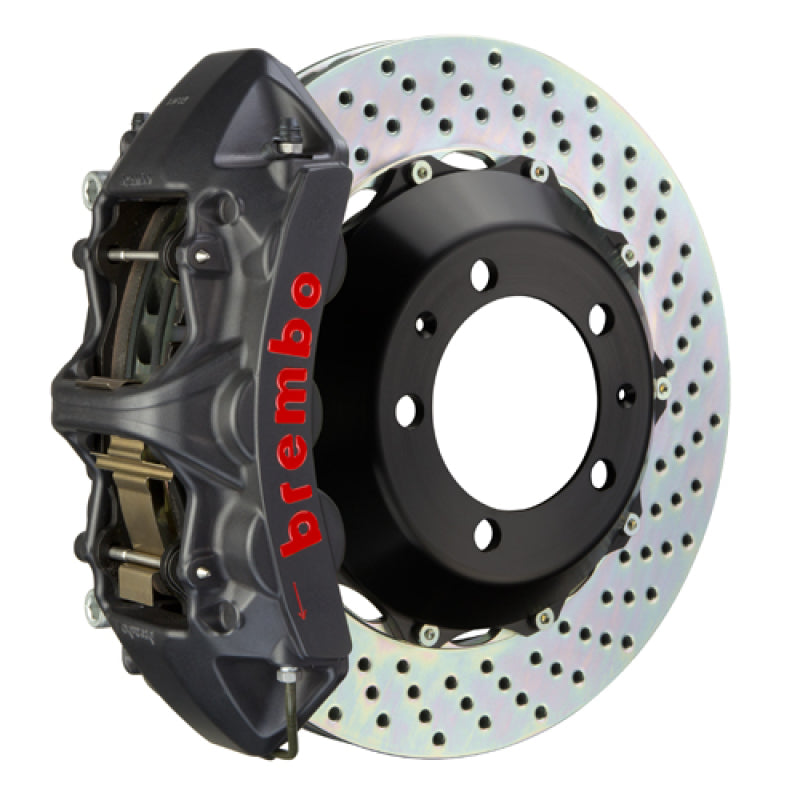 Brembo 94-00 C-Class Front GTS BBK 6 Piston Cast 355x32 2pc Rotor Drilled-Black HA