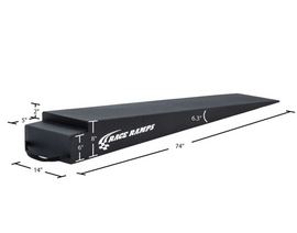 Race Ramps 8in. Extra Long Trailer Ramp - 6.3 Degree Approach Angle