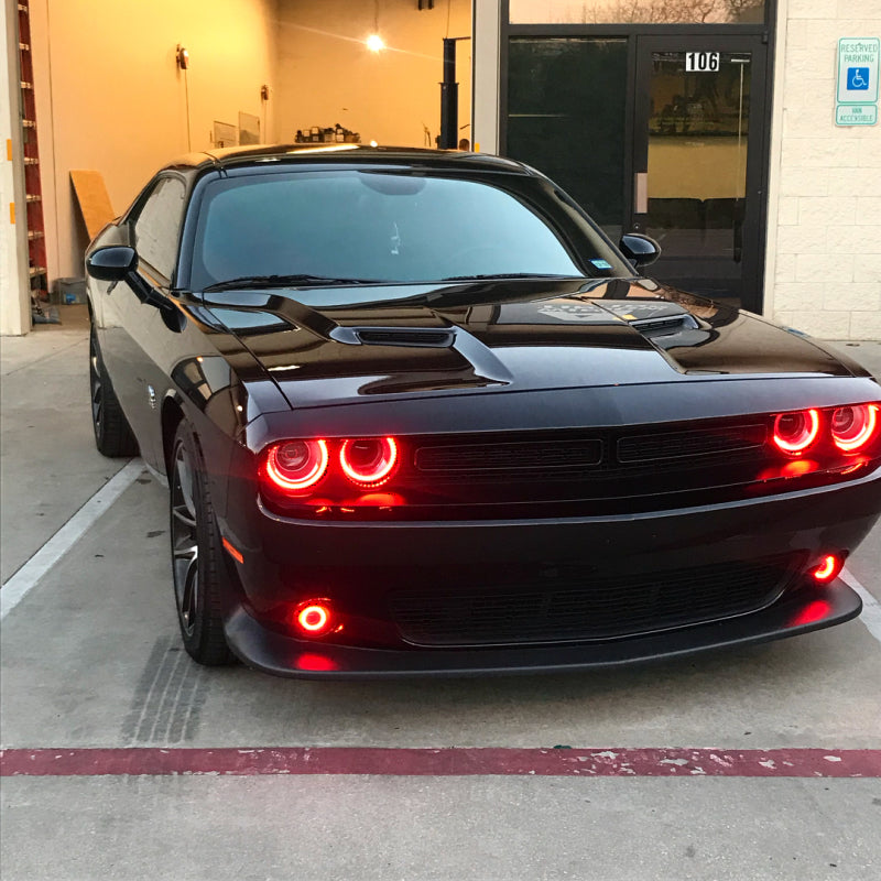 Oracle 15-21 Dodge Challenger Waterproof LED Fog Light Halo Kit - ColorSHIFT NO RETURNS