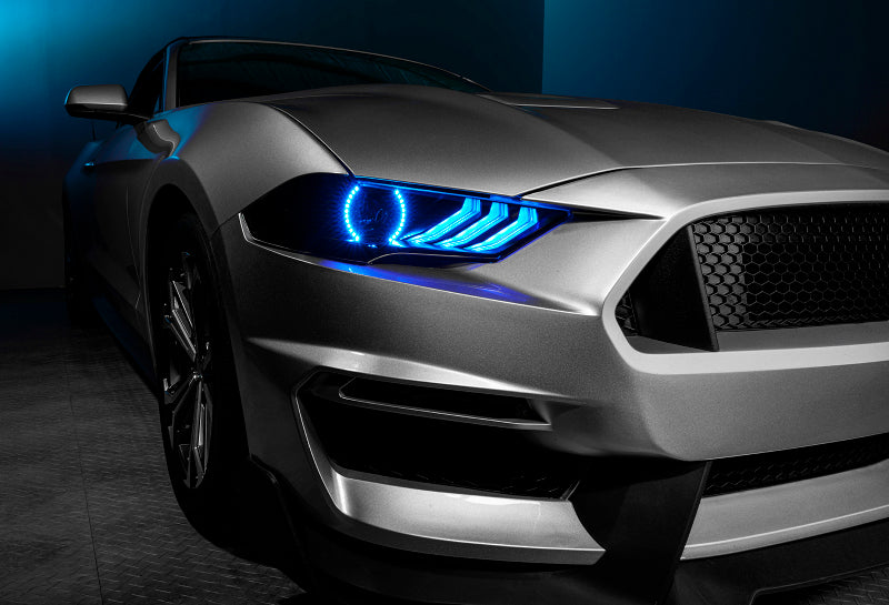 Oracle Lighting 18-23 Ford Mustang Dynamic ColorSHIFT LED Headlights - Black Series NO RETURNS
