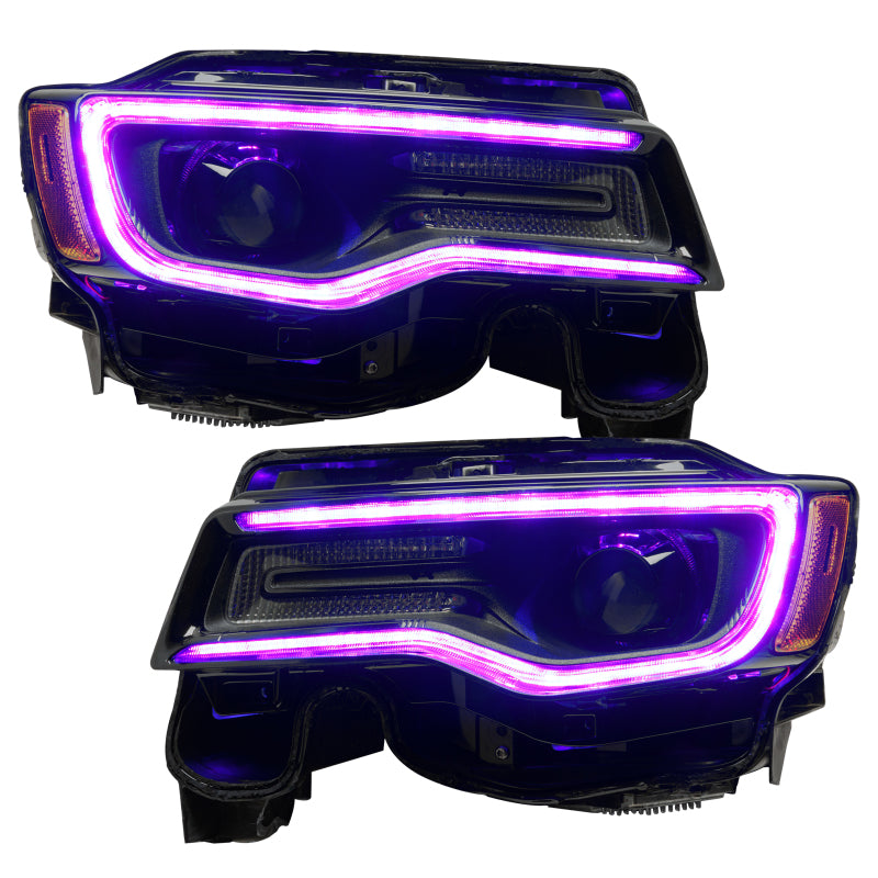 Oracle 14-21 Jeep Grand Cherokee Dynamic Headlight DRL Upgrade Kit - ColorSHIFT - Dynamic NO RETURNS