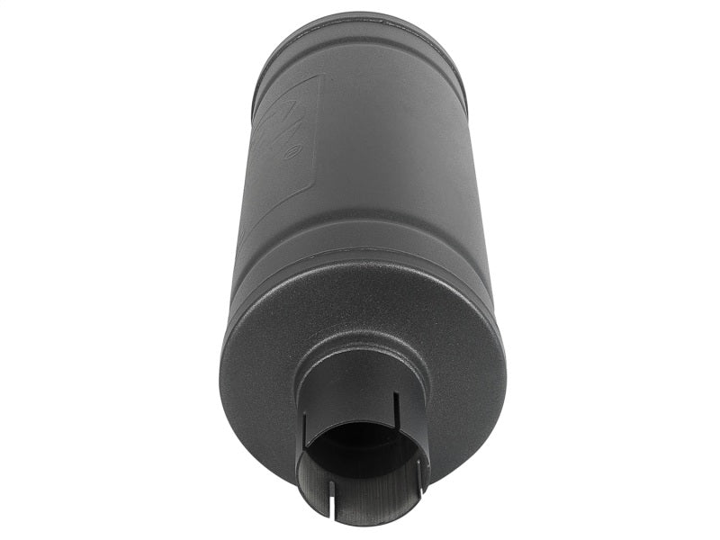 aFe MACH Force-Xp 409 SS Muffler w/ Black finish 2-1/2in Inlet & Oulet 14in x 16in Diameter