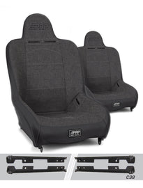 PRP Jeep Wrangler JK/JKU Premier High Back Suspension Seats Kit (Pair) - Gray
